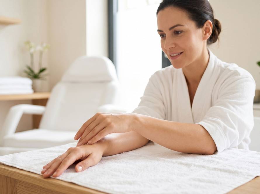 Professionelle Epilation der kompletten Arme für ein lückenlos glattes Hautbild bei Epitime Cologne.
